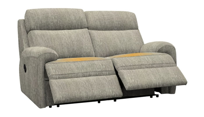 G Plan Hardy 2 Seater Electric Double Recliner Heated Seats Coppice Ash